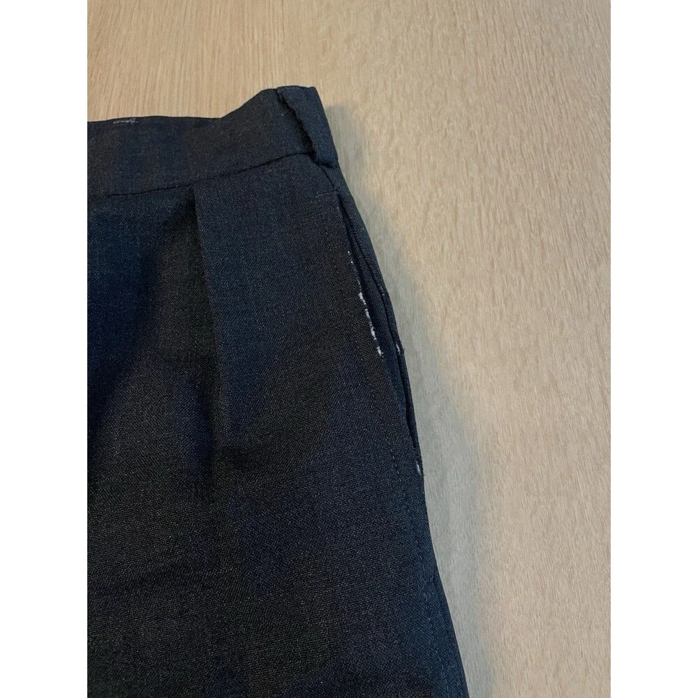 Polo Ralph Lauren Mens Black Pleated Dress Pants Cuffed Trouser Classic Fit
